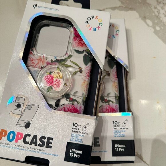 NEW PopSockets PopCase Apple iPhone 13 Pro PopGrip Slide Case - Vintage Floral - Picture 3 of 3